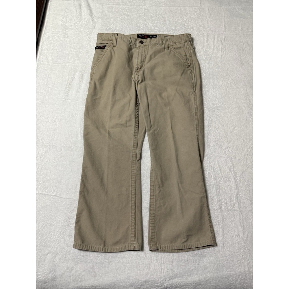 Ariat FR M4 Relaxed Boot Pants Men 34x26 Workhorse Beige‎ CAT2 Flame Resistant